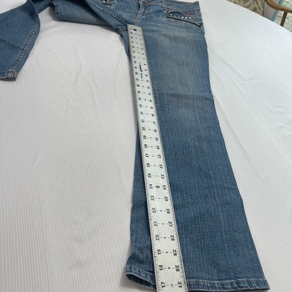 Harley Davidson Women’s Studded Bootcut Denim Jeans Size 8 - Picture 6 of 9